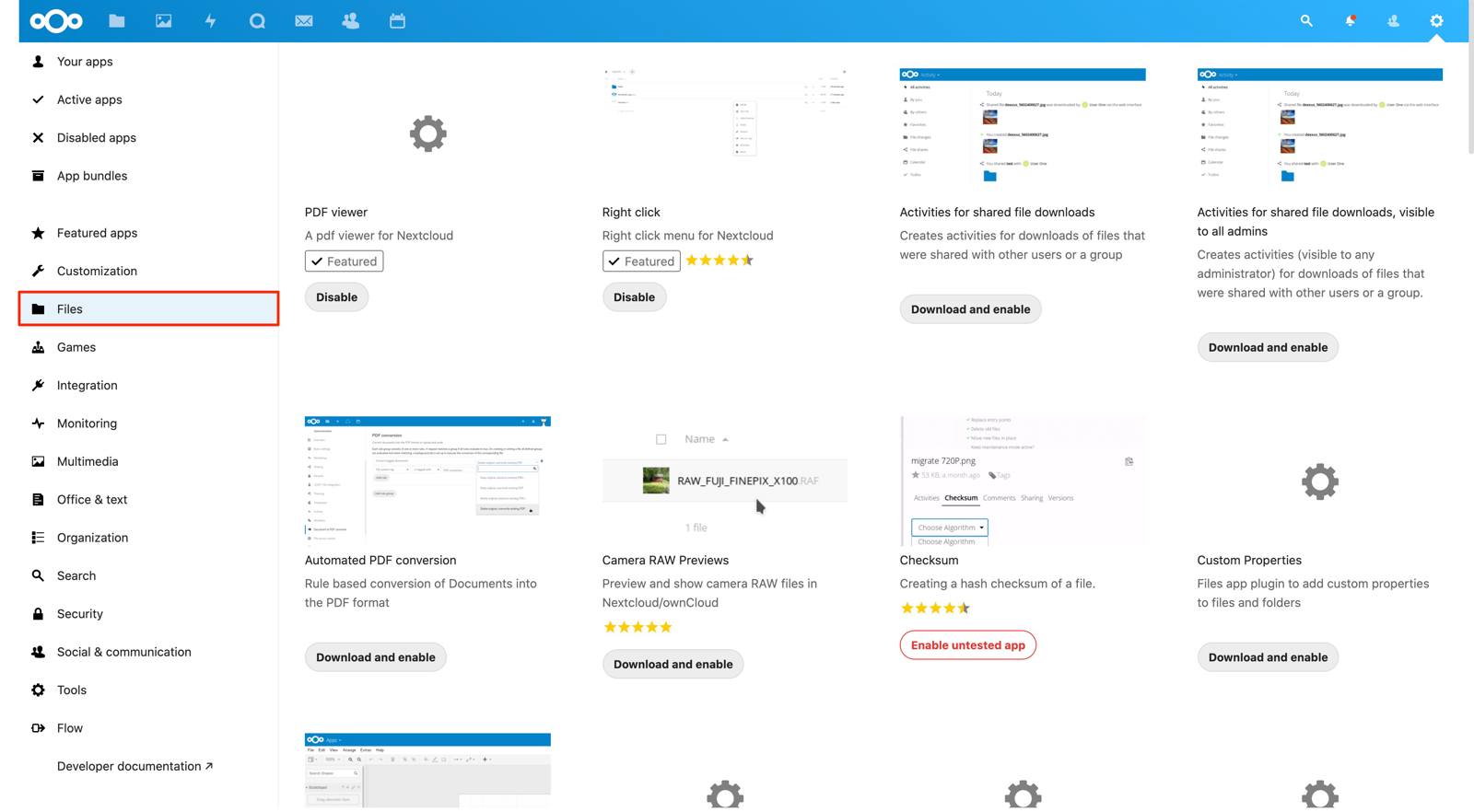 Access the Files App settings. Access the Files App settings.