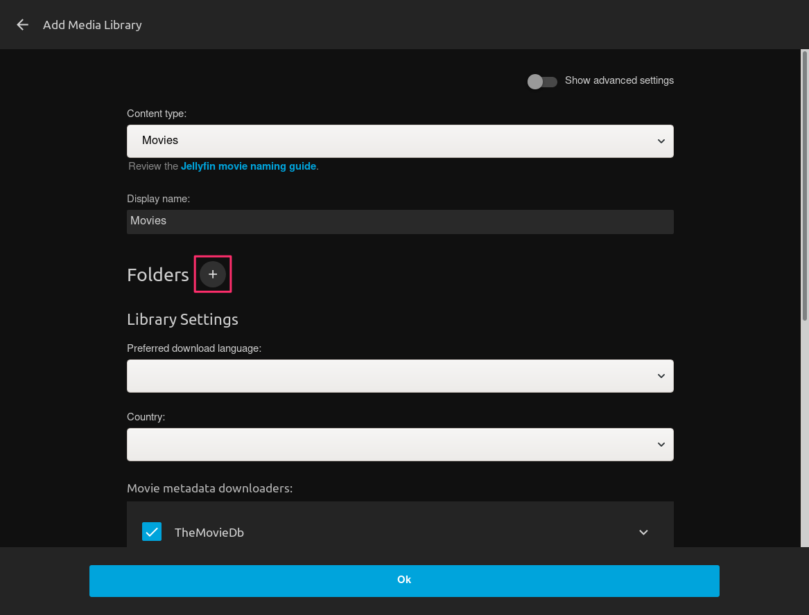 Choose the “Folders” button Choose the “Folders” button