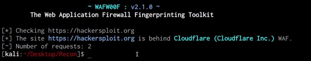 wafw00f utility output wafw00f utility output